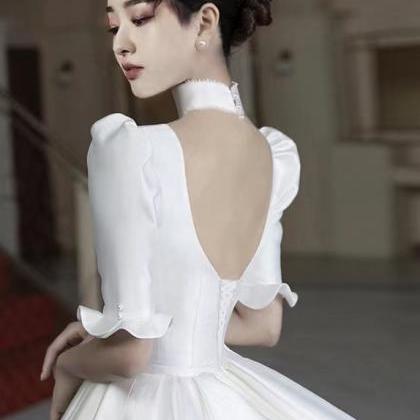 Long Sleeve Wedding Dress,square Neck Bridal Dress..