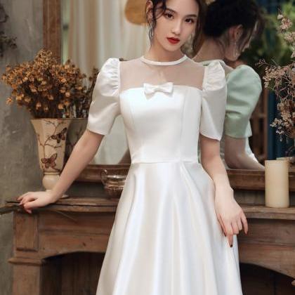 Long Sleeve Wedding Dress,high Neck Bridal..