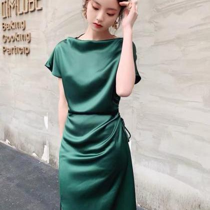 Small Green Evening Dress, Atmosphere Dress,..