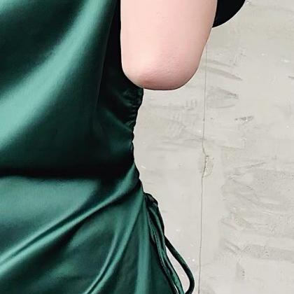 Small Green Evening Dress, Atmosphere Dress,..