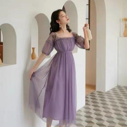 Romantic purple tulle dress, Hepbur..