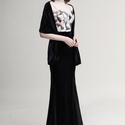 Black Evening Dress, Fashion, Queen Mernaid Dress,..