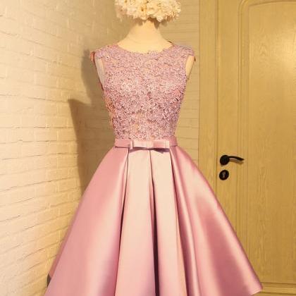 Spring/summer Pink Dresses, Embroidered Lace..