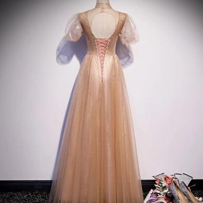 High Quality Golden Evening Dress, Noble And..