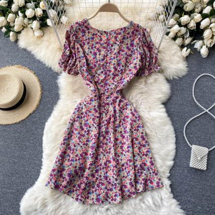 Vintage, Floral Platycodon Dress, Sweet Wooden Ear..
