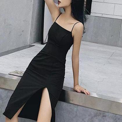 Black Spaghetti Strap Dresses, Sexy Evening Gowns,..