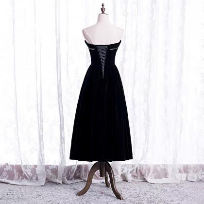 Black Evening Dress, Strapless Homecoming..