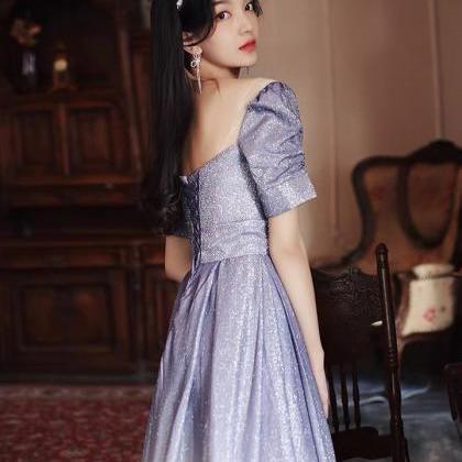 Blue Prom Evening Dress, Gradual Dress,short..