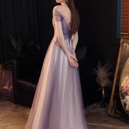 Purple Prom Dress, Temperament, Elegant,noble..