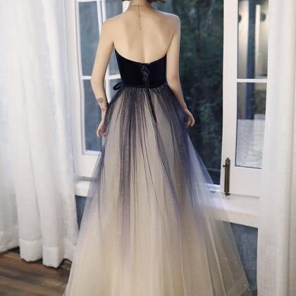 Blue Star Prom Gown, Strapless Dream Evening..