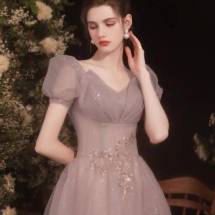 Puffle-sleeve Evening Dress, Fairy Student Dress,..