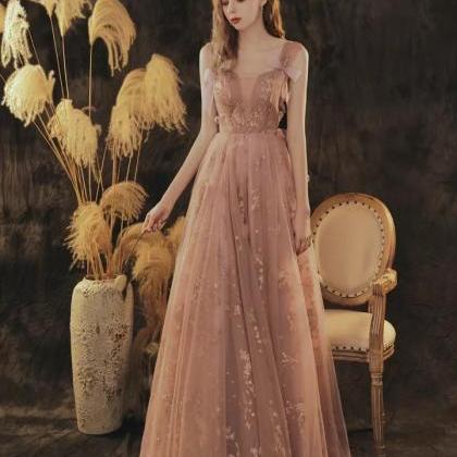 Spaghetti Strap Bridesmaid Dress, Fairy Elegant..