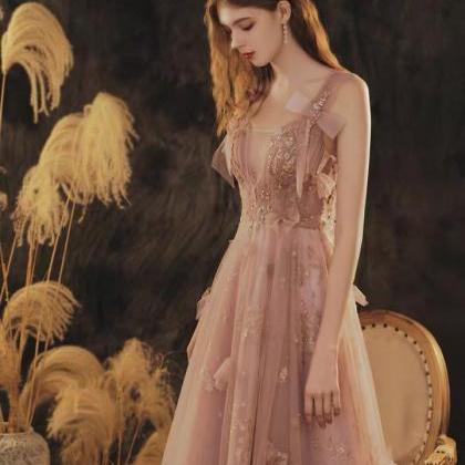 Spaghetti Strap Bridesmaid Dress, Fairy Elegant..