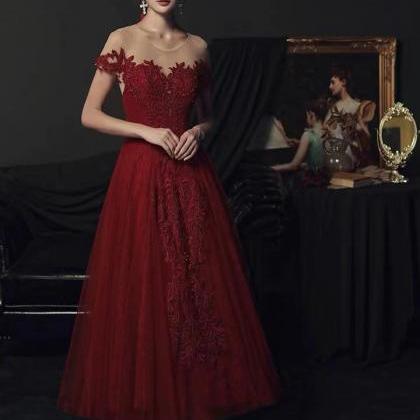 Red Homecoming Dress, Red Evening Dress,..