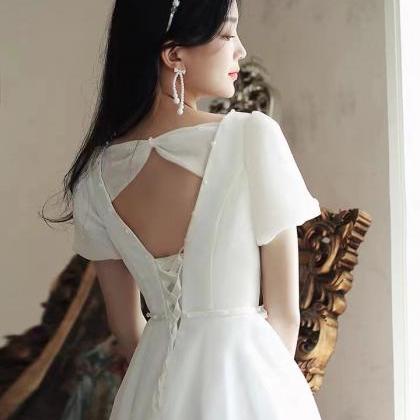 White Evening Dress, Temperament Homecoming..