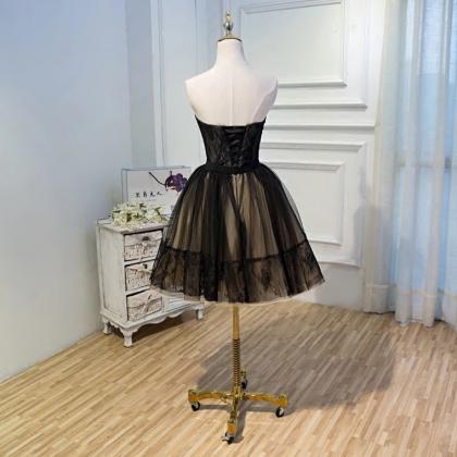 Black Homecoming Dress, Sexy Elegant Short Dress,..