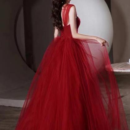 Red Prom Dress, Princess Party Dress, Charming..