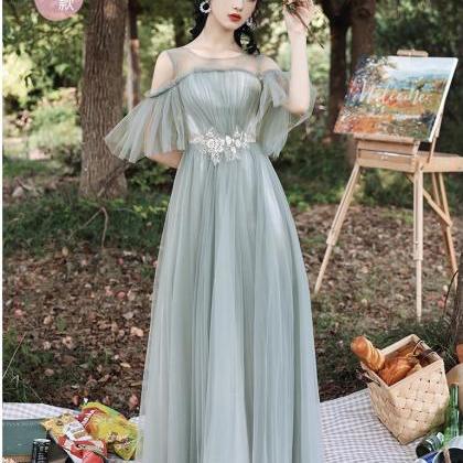 Light Green Bridesmaid Dress, Fairy Sisters Prom..