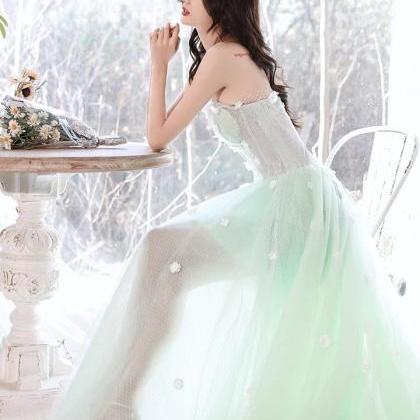 Strapless Prom Dress, Fairy Bridesmaid Dress,..
