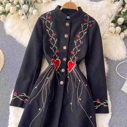 High Quality, Socialite, Vintage, Embroidered..