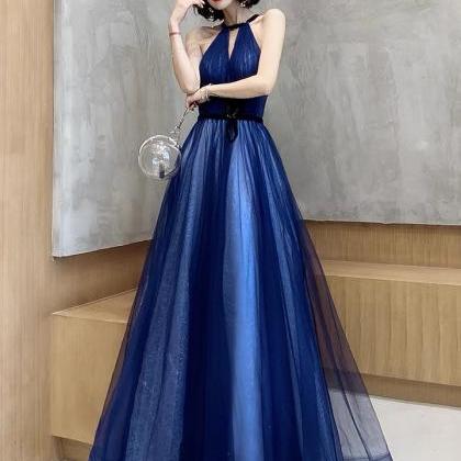 Blue Evening Dress, Class, High Quality Prom..