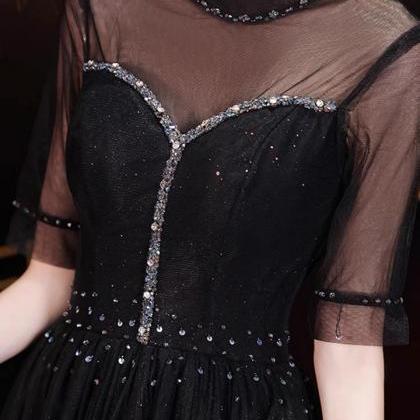 Black Evening Dress, , High Quality Prom Dress,..