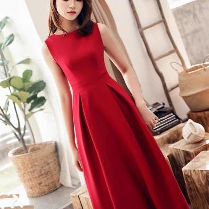 Red sleeveless midi dress , glamoro..