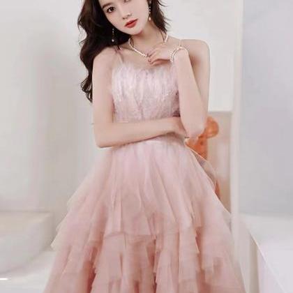 Pink Little Dress, Luxurious Party Dress,..