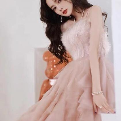 Pink Little Dress, Luxurious Party Dress,..