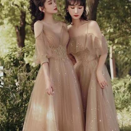 Champagne Bridesmaid Dresses, Sister Dresses,..