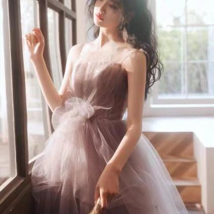 Evening Dress, Spaghetti Strap Prom Dress, Fairy..