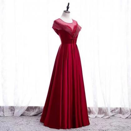 Red Prom Gown, Formal Evening Gown With..