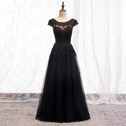 Long Prom Dress, Black Dress, Formal Evening..