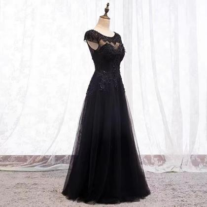 Long Prom Dress, Black Dress, Formal Evening..