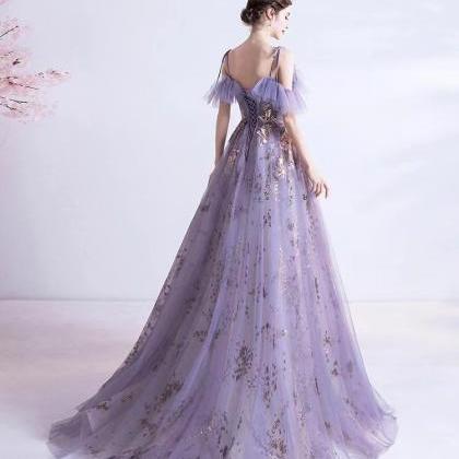 Fairy Purple Prom Dress,birthday Party Dress,..