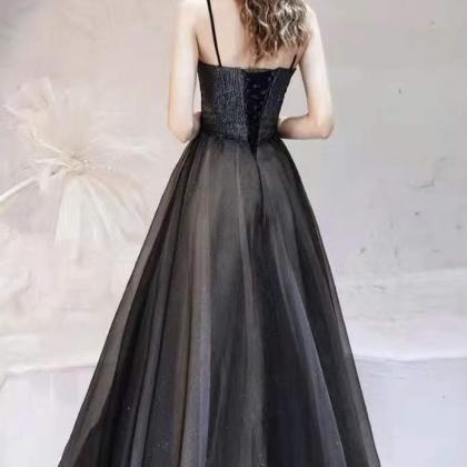 Black Formal Dress, Simple , Generous Party Dress,..