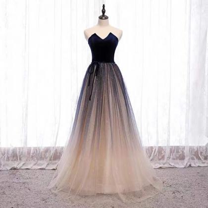 Strapless Evening Dress, Fairy, Prom Dress,..