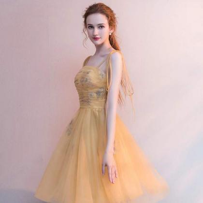 Golden Birthday Dress, Lace Embroidered Sexy Party..