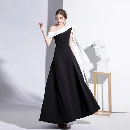 Black Prom Dress, One Shoulder, Socialite,..