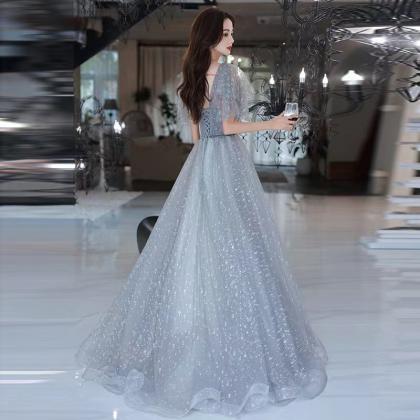 Fairy Prom Dress, Temperamental Grey Party Dress,..