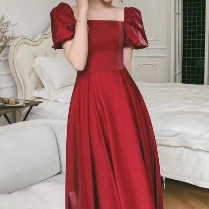 Off Shoulder Prom Dresses, Red Party..