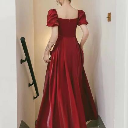 Off Shoulder Prom Dresses, Red Party..