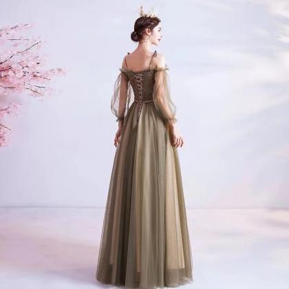 Fairy Prom Dress,long Sleeve Party Dress,..