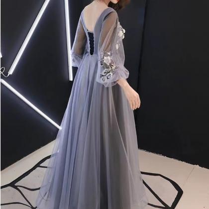 Elegant Fairy Dress, Long Sleeves Palace Prom..