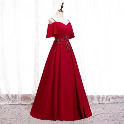 Red Evening Dress, Charming Sexy Prom..