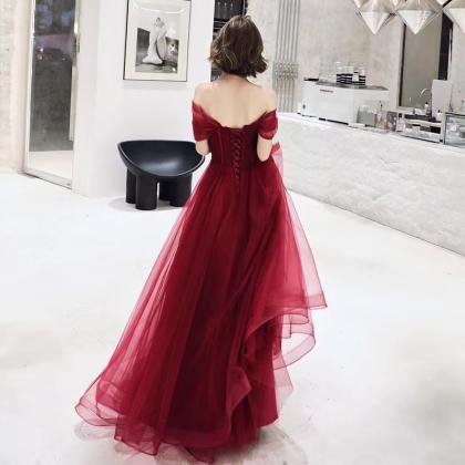 Heavy Handmade Beaded Dress, Red Prom Dress,..