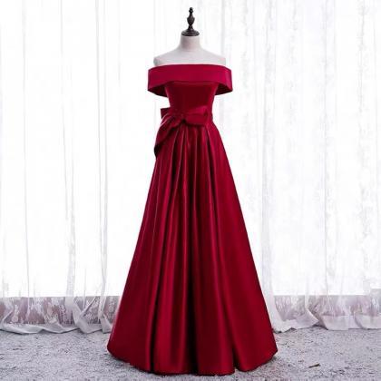 Off Shoulder Prom Dress,red Party Dress,custom..