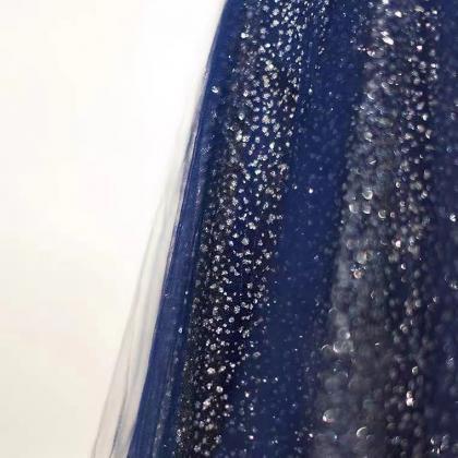 Spaghetti Strap Prom Dress, Tulle Party Dress,navy..