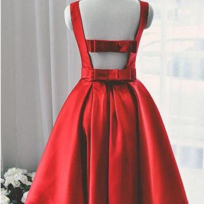 Red Homecoming Dress,short Sleeveless Party..