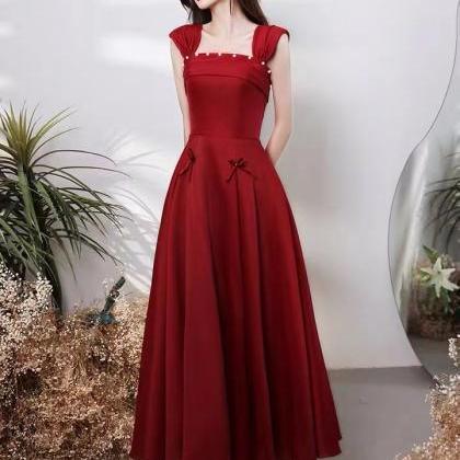 Little Red Prom Dress, Cute Princess Party Dress,..